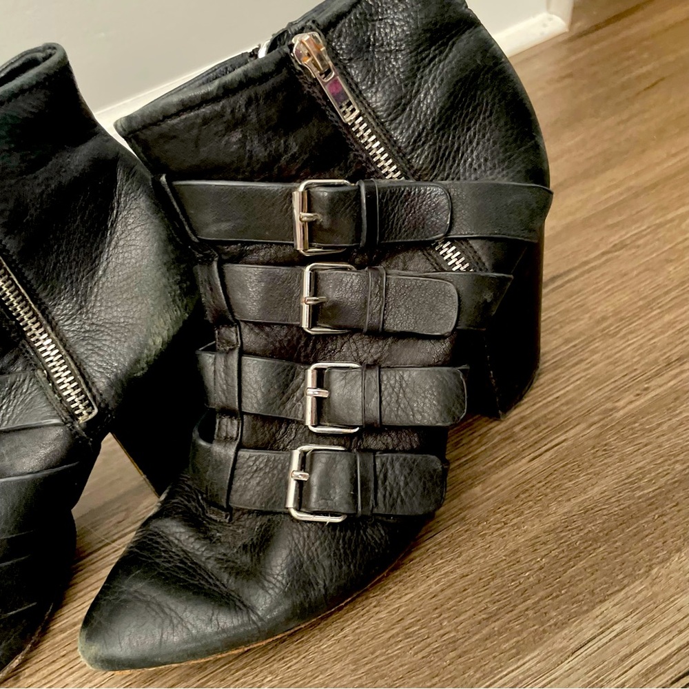 Rebecca Minkoff Audrey Buckle Booties (100% Leather)